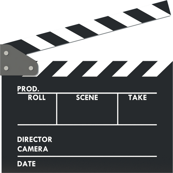 Clapperboard or Slate film